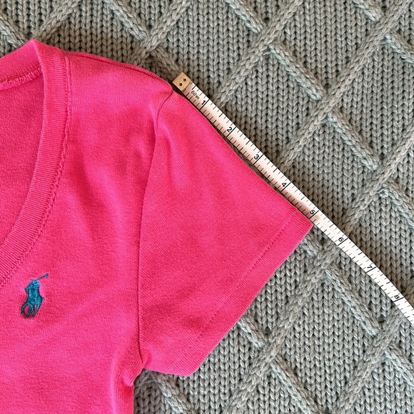 Ralph Lauren Sport PINK V-Neck T-Shirt - Picture 8 of 13